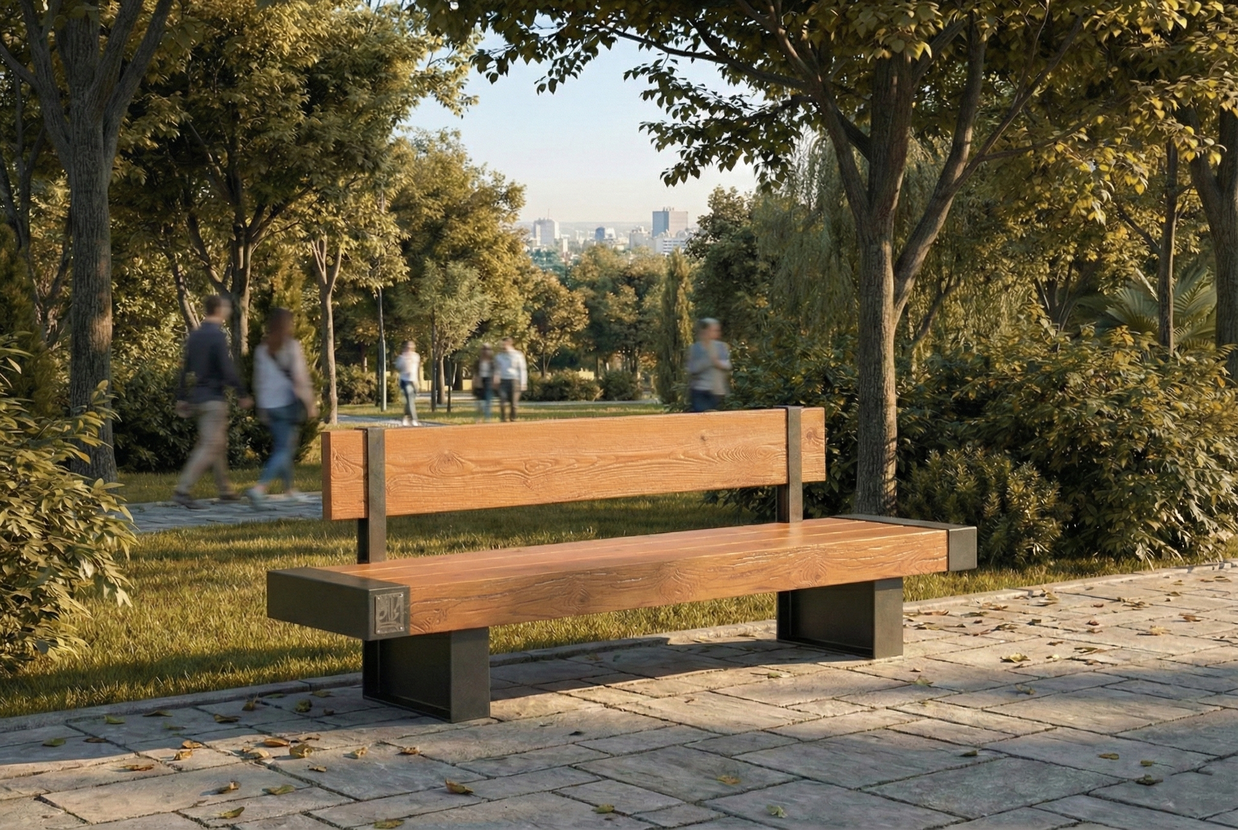 Tar Bench with Backrest